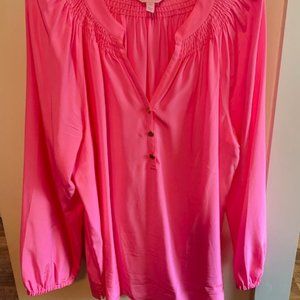 Pink Lilly Pulitzer Elsa Silk Top